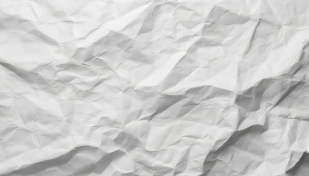 White crumpled paper texture background. Clean white paper