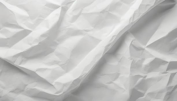 White crumpled paper texture background. Clean white paper