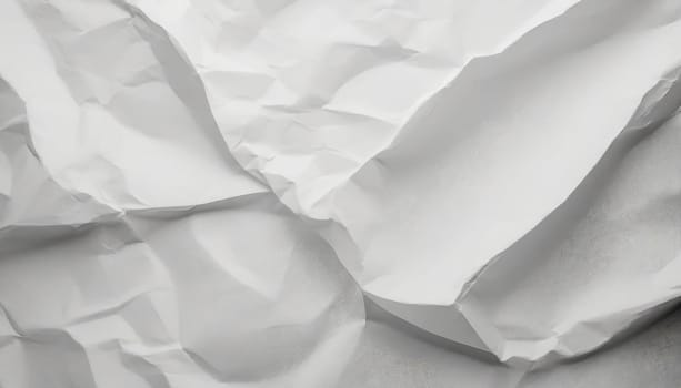 White crumpled paper texture background. Clean white paper