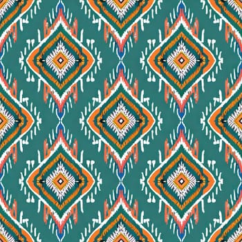 Motif ethnic handmade beautiful Ikat art. Ethnic abstract floral pink background art. folk embroidery, Peruvian, Indian, Asia, Moroccan, Turkey, and Uzbek style. 