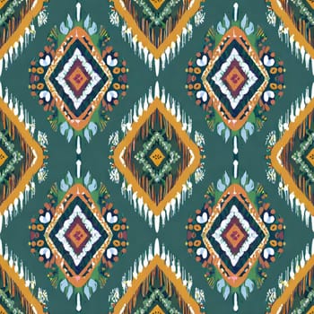  Ikat ethnic abstract beautiful art. Ikat seamless pattern in tribal, folk embroidery, Mexican pattern