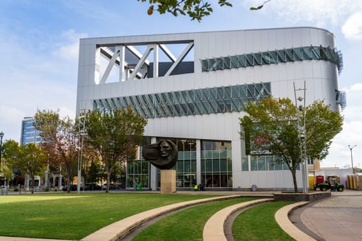 Baton Rouge, LA - 27 October 2023: Famous River Center Branch Library in the state capital of Louisiana