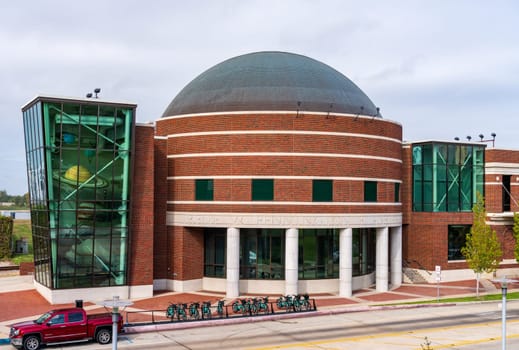 Baton Rouge, LA - 27 October 2023: Famous building housing Irene W Pennington Planetarium in the state capital of Louisiana