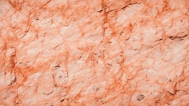 Background with rough, rough and uneven texture of natural granite in peach fuzz color. Color of the year 2024. AI generated.