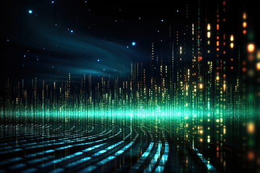 Artificial Intelligence digital binary code abstract background technology futuristic,generative ai