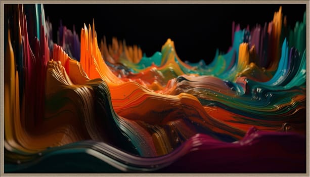 abstract art color palette 3D high resolution . selective focus . arts Generative AI,