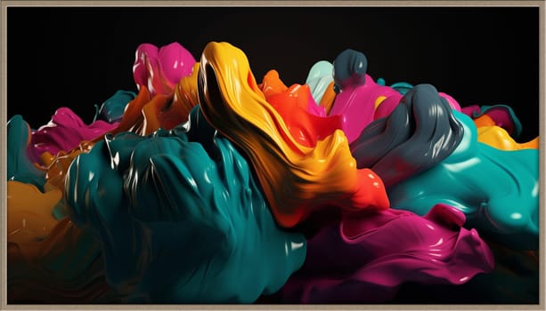 abstract art color palette 3D high resolution . selective focus . arts Generative AI,