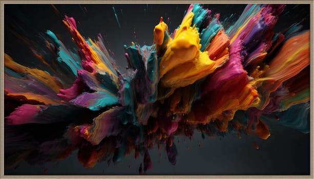 abstract art color palette 3D high resolution . selective focus . arts Generative AI,