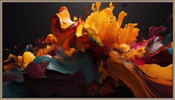 abstract art color palette 3D high resolution . selective focus . arts Generative AI,