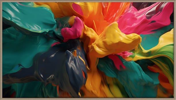 abstract art color palette 3D high resolution . selective focus . arts Generative AI,