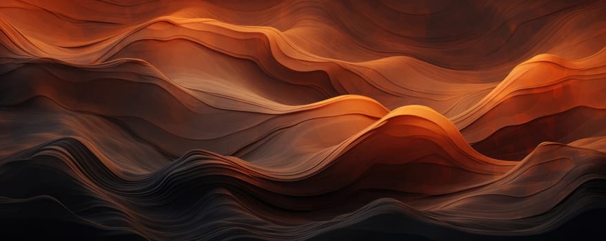 Colorful contours of sand dunes. abstract landscape with desert dunes. ai generated