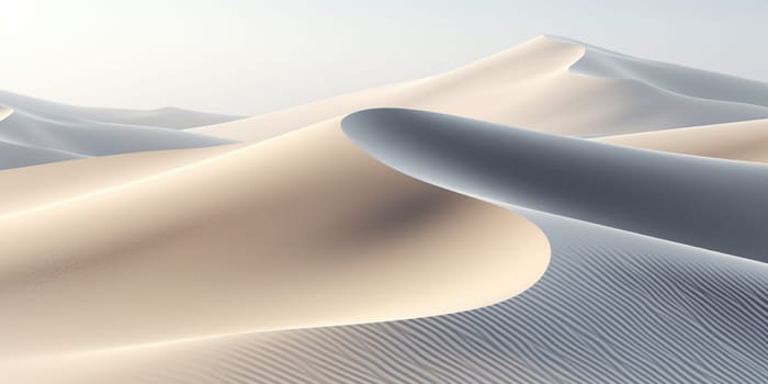Colorful contours of sand dunes. abstract landscape with desert white dunes. ai generated