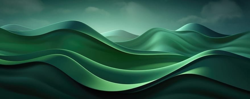 Abstract green hills texture , photo realistic. ai generated