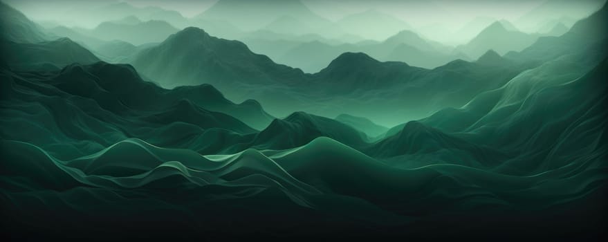 Abstract green hills texture , photo realistic. ai generated