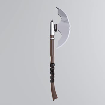 Battle Axe isolated on white background. High quality 3d illustration