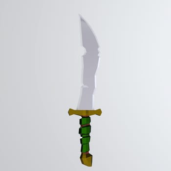 Sword isolated on white background. High quality 3d illustration