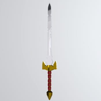 Sword isolated on white background. High quality 3d illustration