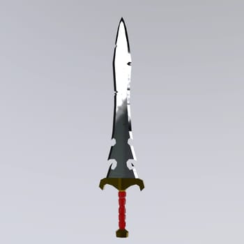 Sword isolated on white background. High quality 3d illustration
