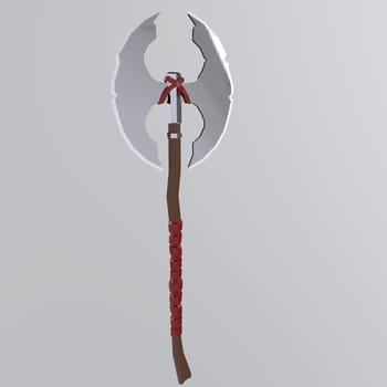 Battle Axe isolated on white background. High quality 3d illustration