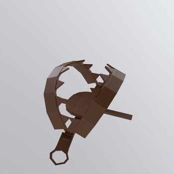 Bear Trap isolated on white background. High quality 3d illustration