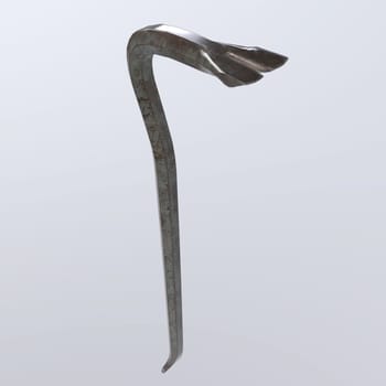 Crowbar isolated on white background. High quality 3d illustration