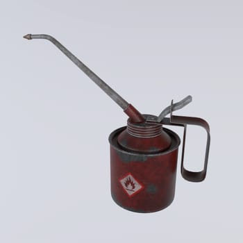 Oil Tool isolated on white background. High quality 3d illustration