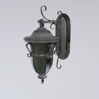 Old Lamp isolated on white background. High quality 3d illustration