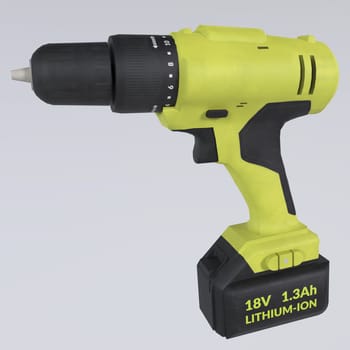 Drill isolated on white background. High quality 3d illustration
