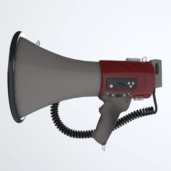 Megaphone isolated on white background. High quality 3d illustration