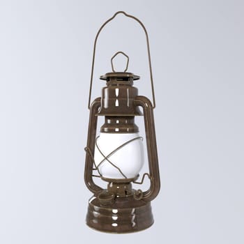 Gas Lamp isolated on white background. High quality 3d illustration