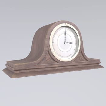 Desk Clock isolated on white background. High quality 3d illustration