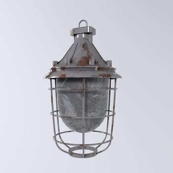 Old Lamp isolated on white background. High quality 3d illustration