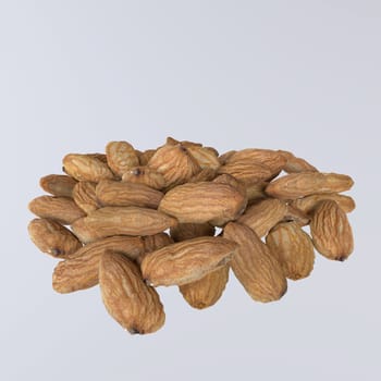 Almond isolated on white background. High quality 3d illustration