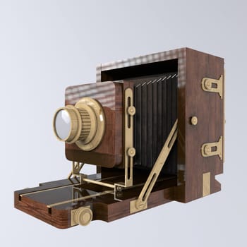 Polaroid Camera isolated on white background. High quality 3d illustration