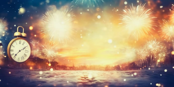 Abstract colored firework background new year celebration 2024 comeliness