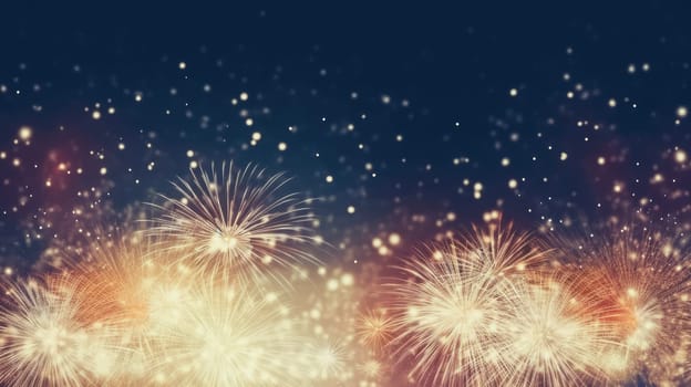 Abstract colored firework background new year celebration 2024 comeliness