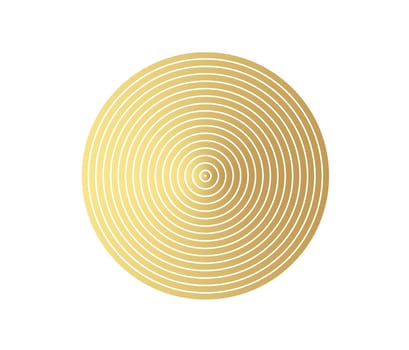 Concentric circle element. Gold luxurious color ring. Abstract  vector illustration for sound wave, golden graphic, Modern decoration for websites, posters, banners, template EPS10 vector