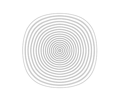 Concentric circle element. Black and white color ring. Abstract  vector illustration for sound wave, Monochrome graphic.