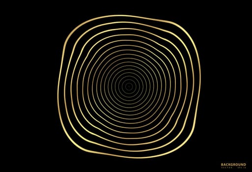 Concentric circle element. Gold luxurious color ring. Abstract  vector illustration for sound wave, golden graphic, Modern decoration for websites, posters, banners, template EPS10 vector