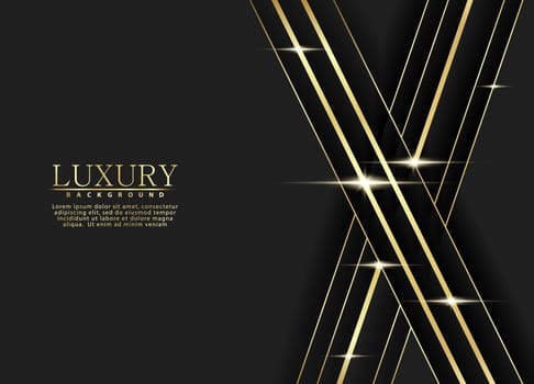 Premium background. Abstract luxury pattern. Gold glitter stripes background. Abstract gold line texture. Black pattern vector illustration.