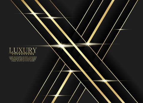 Premium background. Abstract luxury pattern. Gold glitter stripes background. Abstract gold line texture. Black pattern vector illustration.