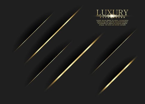 Premium background. Abstract luxury pattern. Gold glitter stripes background. Abstract gold line texture. Black pattern vector illustration.