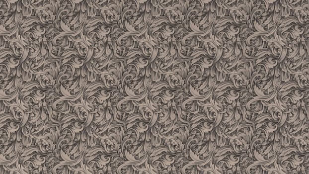 Dark floral wallpaper for background baroque style.