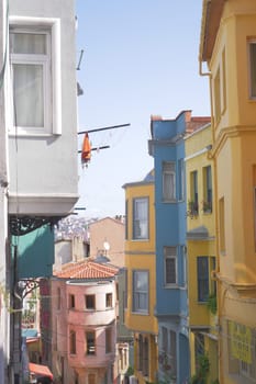 Istanbul old streets in Balat district, Turkey