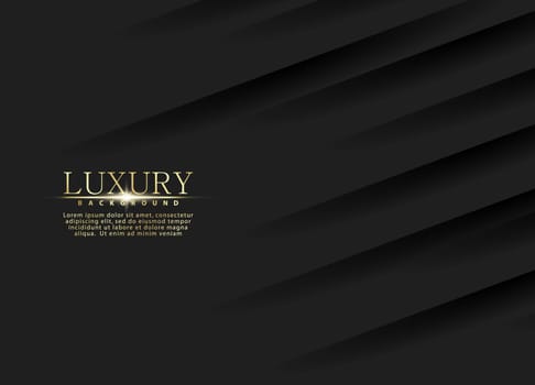 Abstract black luxury background with shiny lines. Elegant modern design