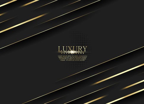 Premium background. Abstract luxury pattern. Gold glitter stripes background. Abstract gold line texture. Black pattern vector illustration.