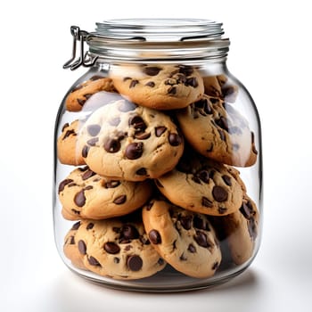 Butter Chip Cookie Jar isolated on white background.