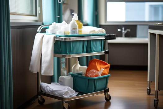 Cleaning wheels with detergents and towels.