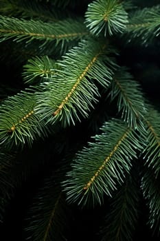 Dark green pine needles filling the frame - Generative AI