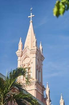 Danang, Vietnam - 06.27.2023: View of Da Nang Cathedral. High quality photo